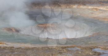 The famous Strokkur Geyser about to erupt - Iceland - Close-up