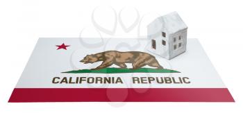 Small house on a flag - Living or migrating to California