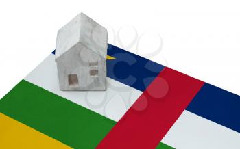Small house on a flag - Living or migrating to Central African Republic