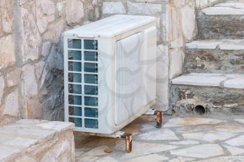 Airco system outside a house in Greece