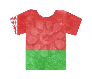 Simple t-shirt, flithy and vintage look, isolated on white - Belarus