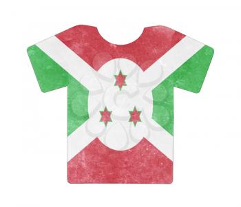 Simple t-shirt, flithy and vintage look, isolated on white - Burundi