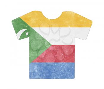 Simple t-shirt, flithy and vintage look, isolated on white - Comoros