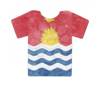 Simple t-shirt, flithy and vintage look, isolated on white - Kiribati