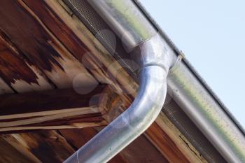 Gutter at an old Austrian house - Solution for rainwater