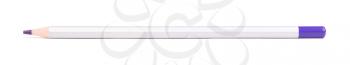 Wooden color pencil, isolated on a pure white background - purple