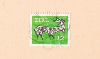 IRELAND - CIRCA 1980: A stamp printed in Ireland shows a drawing of an animal, circa 1980