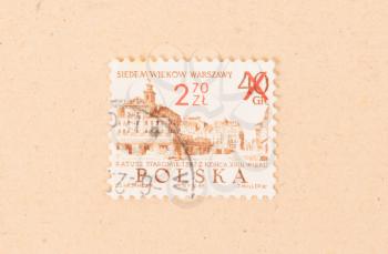 POLAND - CIRCA 1970: A stamp printed in Poland shows an image of Warschaw, circa 1970