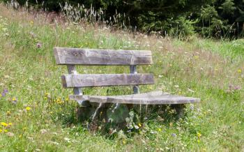 Simple bench in the Alps, Tirol, Austria