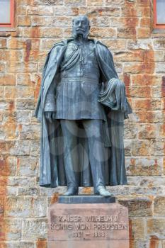 Statues at Hohenzollern Castle (Burg Hohenzollern) at the swabian region of Baden-Wurttemberg, Germany