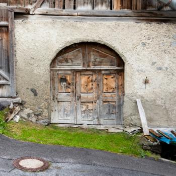 Old door in a building in Austria