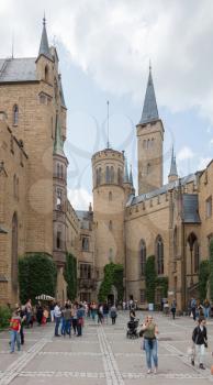 Hohenzollern Castle (Burg Hohenzollern) at the swabian region of Baden-Wurttemberg, Germanyon August 20, 2017