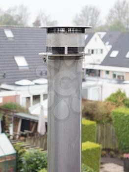 Simple chimney on a building in the Netherlands