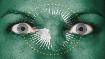 Women eye, close-up, blue, minimum make-up - African Union