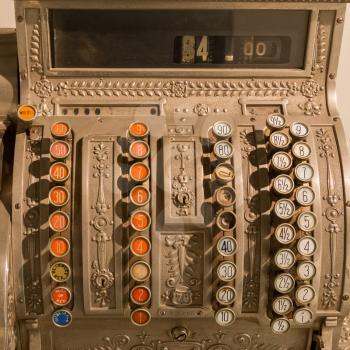Vintage cash register - Paying money in the olden days