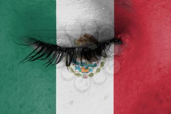 Women eye, close-up, blue, minimum make-up - Mexico