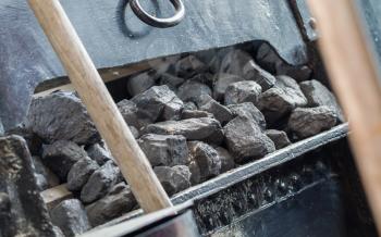 Coal used for a vintage steam locomotive - The Netherlands