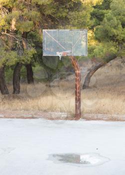 Abandoned basketball court Greece - Not in use anymore