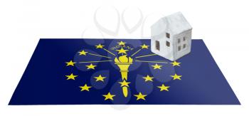 Small house on a flag - Living or migrating to Indiana