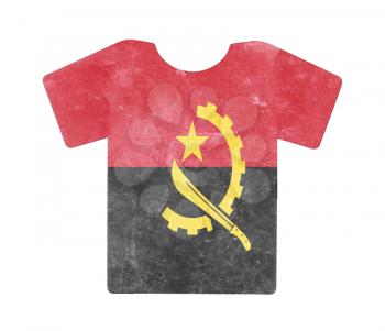Simple t-shirt, flithy and vintage look, isolated on white - Angola