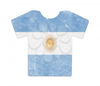 Simple t-shirt, flithy and vintage look, isolated on white - Argentina