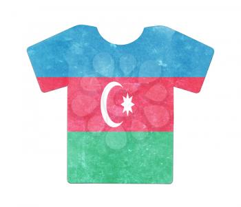 Simple t-shirt, flithy and vintage look, isolated on white - Azerbaijan