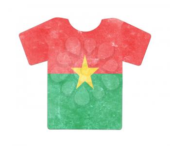 Simple t-shirt, flithy and vintage look, isolated on white - Burkina Faso