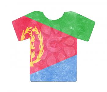 Simple t-shirt, flithy and vintage look, isolated on white - Eritrea