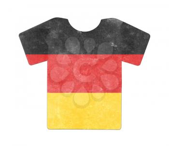 Simple t-shirt, flithy and vintage look, isolated on white - Germany