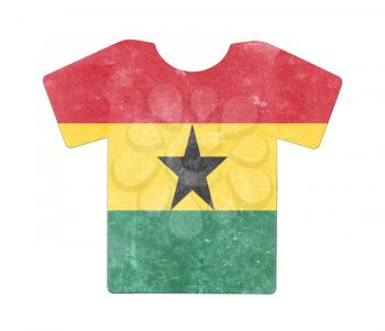 Simple t-shirt, flithy and vintage look, isolated on white - Ghana