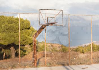 Abandoned basketball court Greece - Not in use anymore