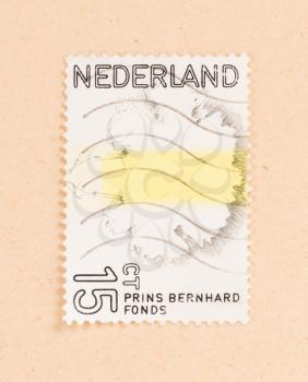 THE NETHERLANDS 1970: A stamp printed in the Netherlands shows the Prins Bernhard Fonds, circa 1970