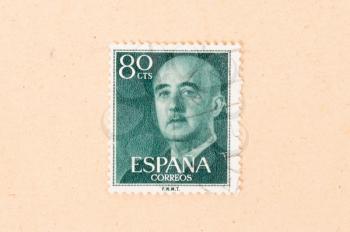 SPAIN - CIRCA 1970: A stamp printed in Spain shows the President, circa 1970