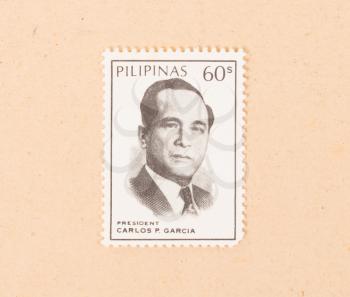 PHILIPPINES - CIRCA 1980: A stamp printed in the Philippines shows the president, circa 1980
