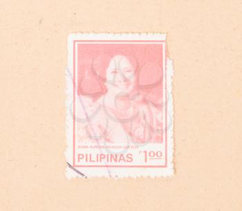 PHILIPPINES - CIRCA 1980: A stamp printed in the Philippines shows a woman, circa 1980
