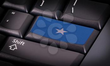 Flag on button keyboard, flag of Somalia