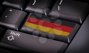 Flag on button keyboard, flag of Germany