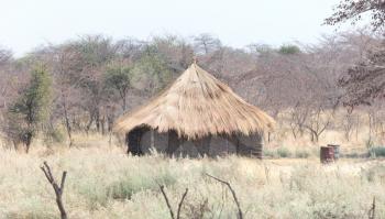 Typical african house in a Namibian village (north part)