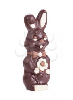 Chocolate easter bunny isolated on white - Pure chocolate