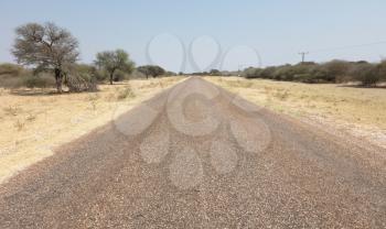 Ashpalt road in Botswana, smooth without potholes