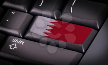 Flag on button keyboard, flag of Bahrain