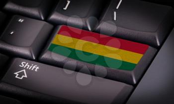 Flag on button keyboard, flag of Bolivia