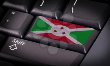 Flag on button keyboard, flag of Burundi