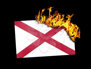 Flag burning - concept of war or crisis - Alabama