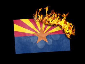 Flag burning - concept of war or crisis - Arizona