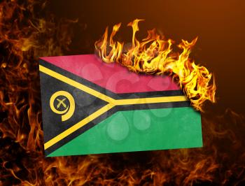Flag burning - concept of war or crisis - Vanuatu