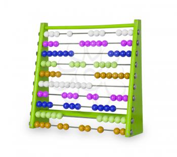 Old abacus isolated on a white background