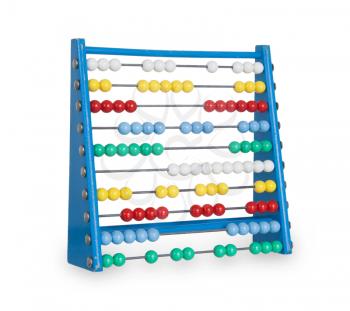 Old abacus isolated on a white background