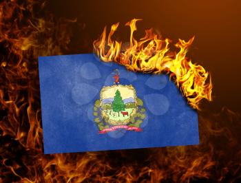 Flag burning - concept of war or crisis - Vermont