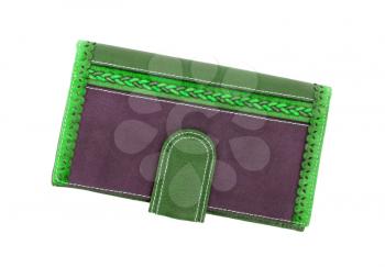 Old fashioned wallet on a white background